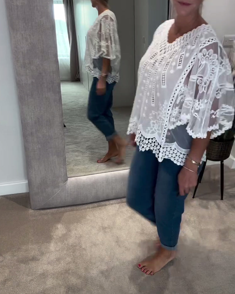 Bluzka Dekolt W Stylowy