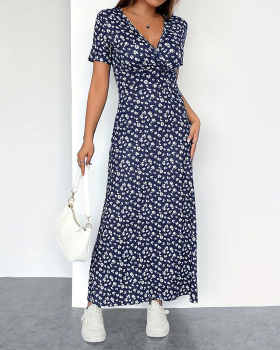 Sukienka Seksowna Elegancka Wzorzysta