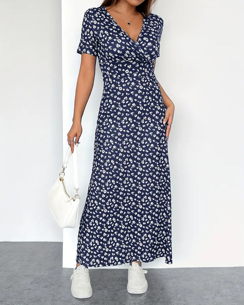 Sukienka Seksowna Elegancka Wzorzysta